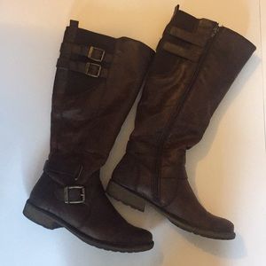 Tall brown boots